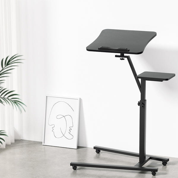 Artiss Laptop Desk Computer Table Height Adjustable Tiltable Mouse Board Black Artiss