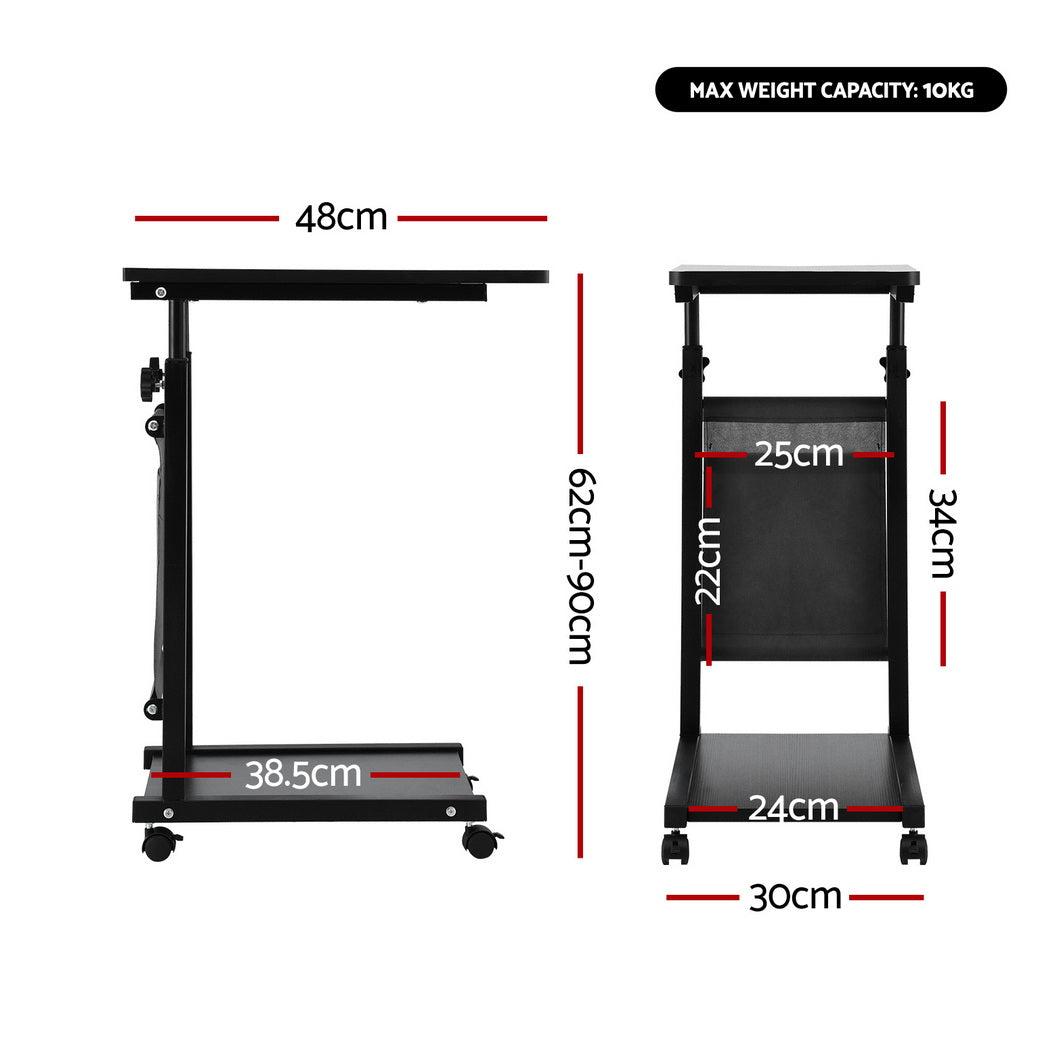 Artiss Laptop Desk Height Adjustable Mobile Workstation Computer Desks 48CM Black Awezingly