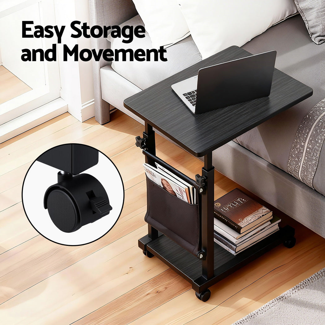 Artiss Laptop Desk Height Adjustable Mobile Workstation Computer Desks 48CM Black Awezingly