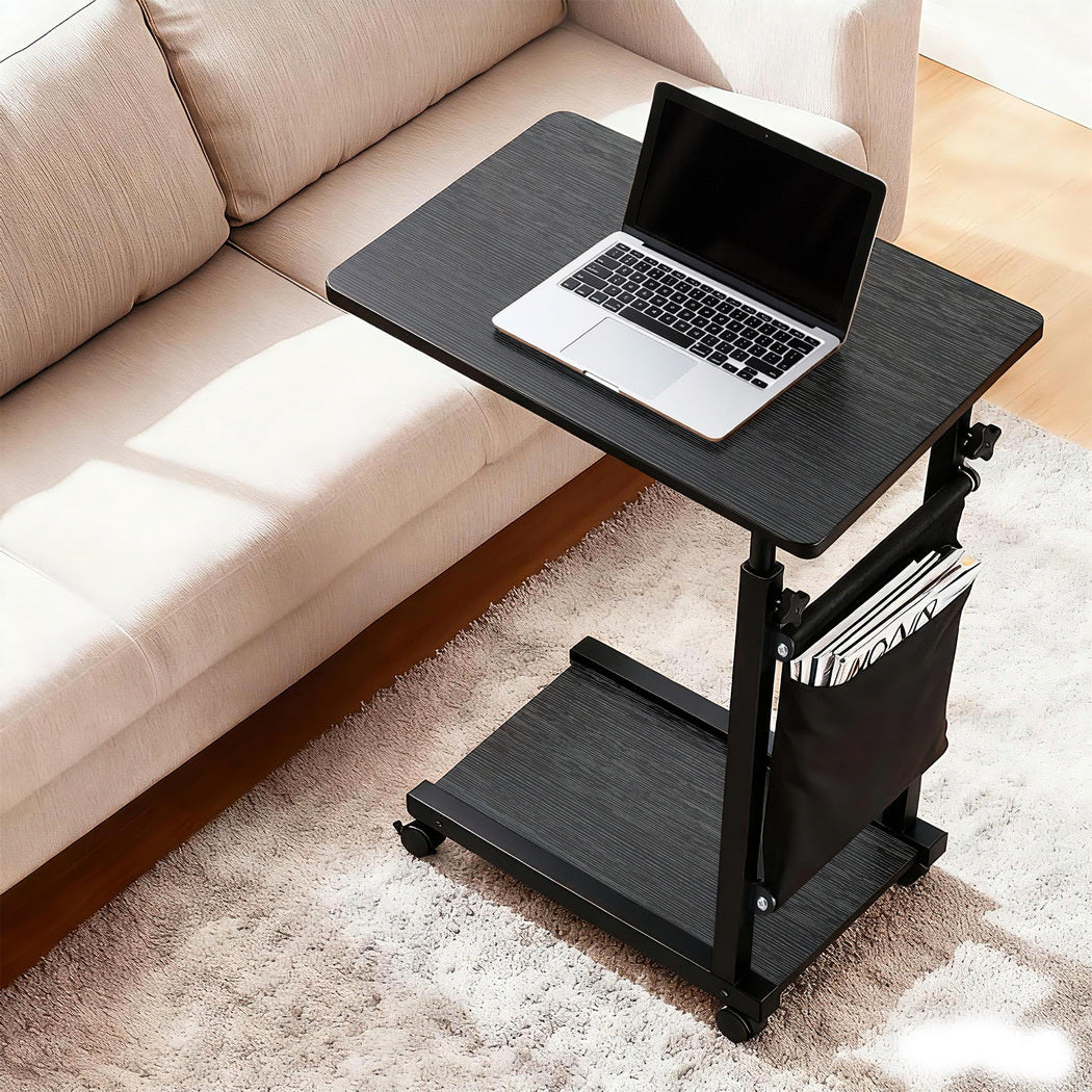 Artiss Laptop Desk Height Adjustable Mobile Workstation Computer Desks 48CM Black Awezingly
