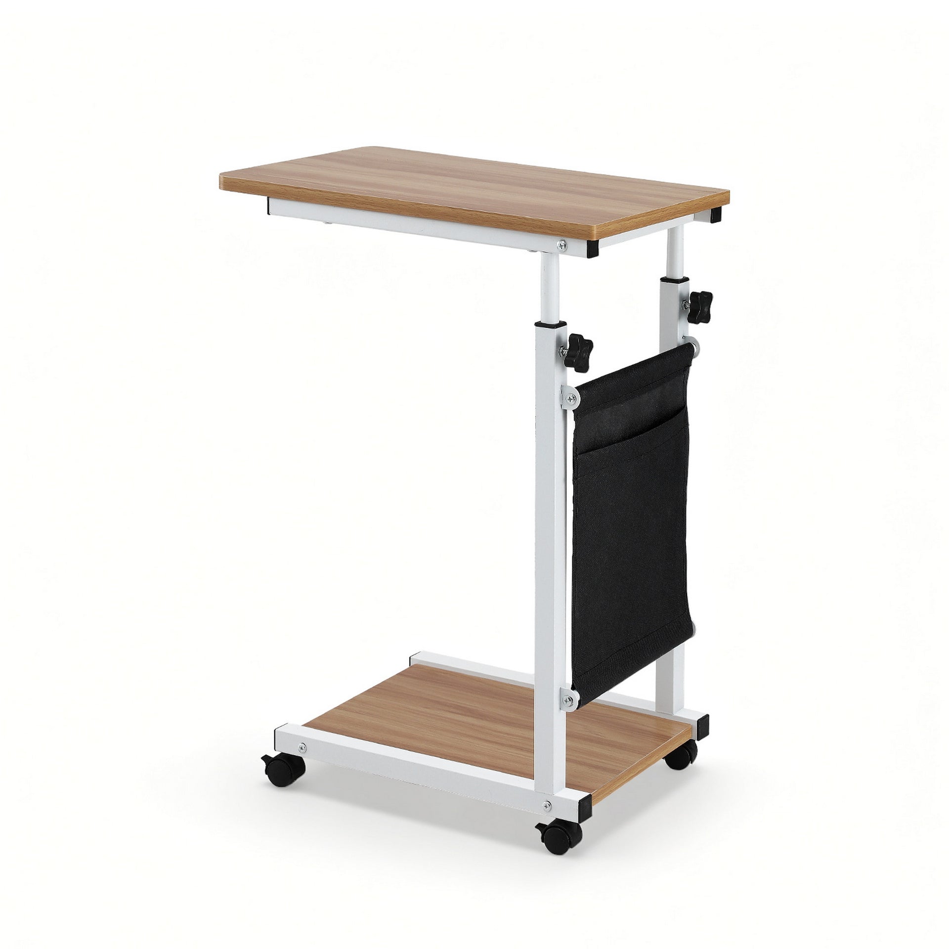 Artiss Laptop Desk Height Adjustable Mobile Workstation Computer Desks 48CM Oak Awezingly