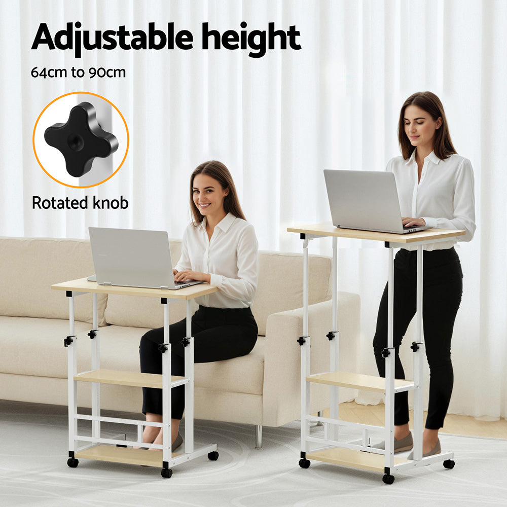 Artiss Laptop Desk Height Adjustable Mobile Workstation Computer Desks 60CM Awezingly
