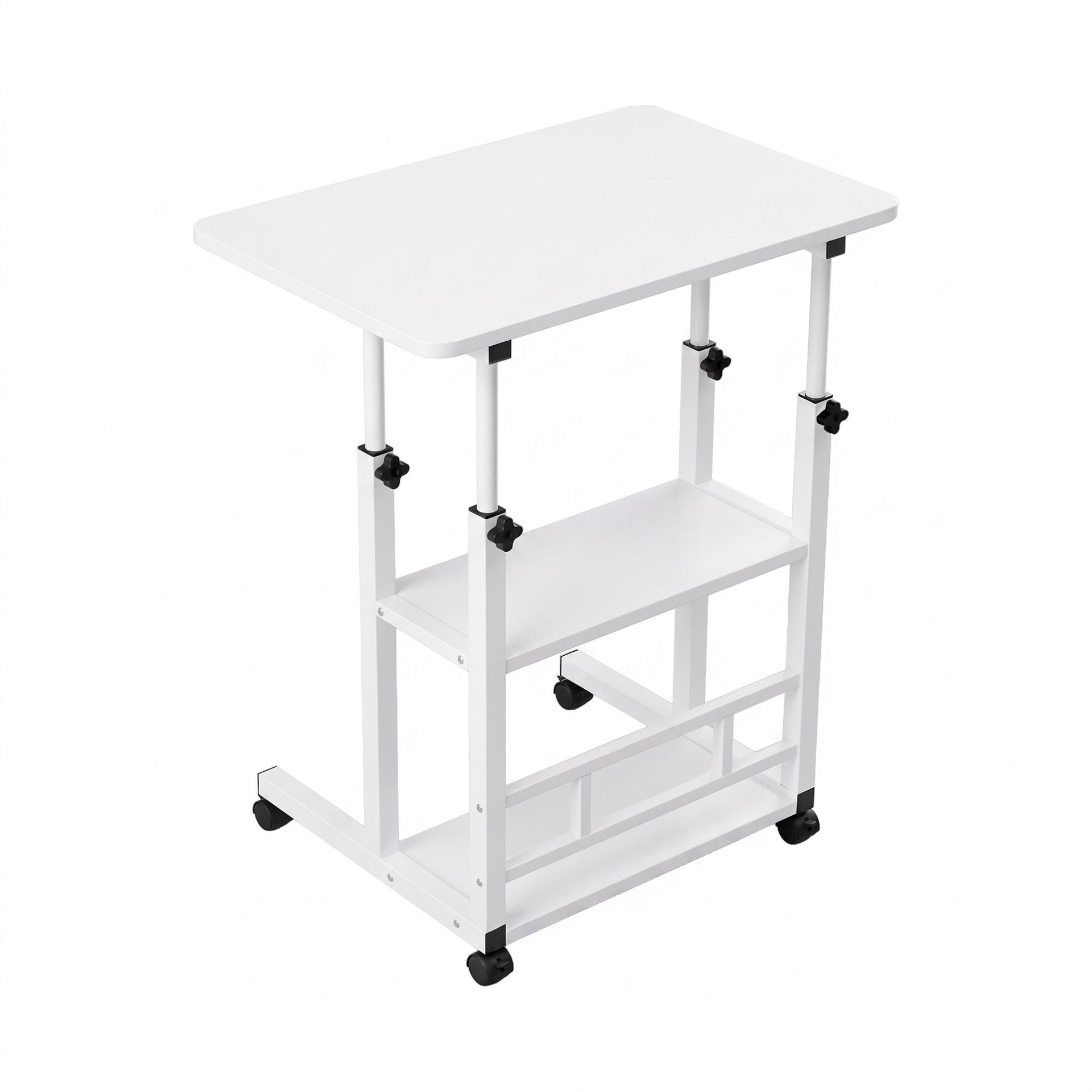 Artiss Laptop Desk Height Adjustable Mobile Workstation Computer Desks 60CM White Artiss