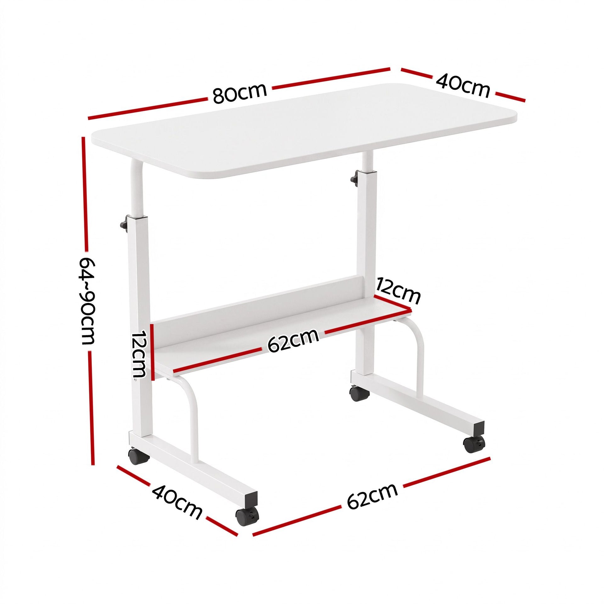 Artiss Laptop Desk Portable Sit Stand Desks Height Adjustable Workstation 80CM White Awezingly