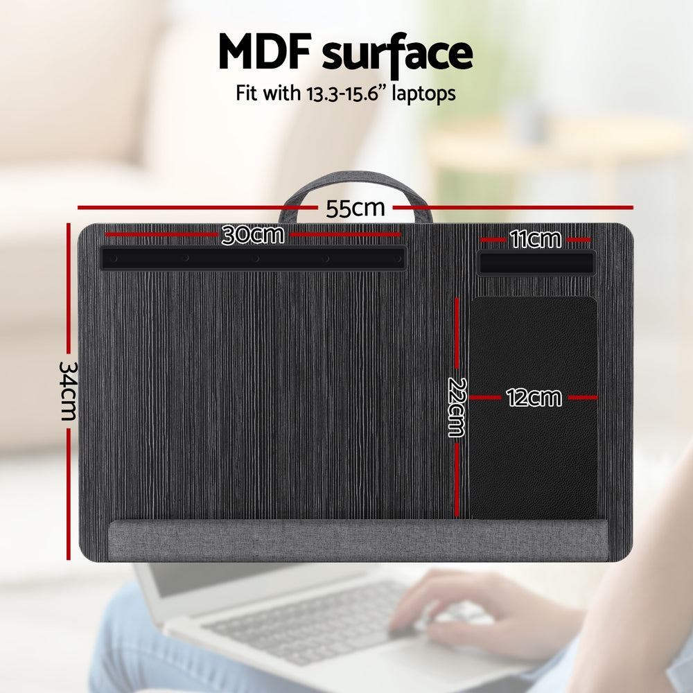 Artiss Lap Desk Laptop DeskS Portable w/ Wrist-rest Phone Slot Mouse Pad 55CM Awezingly