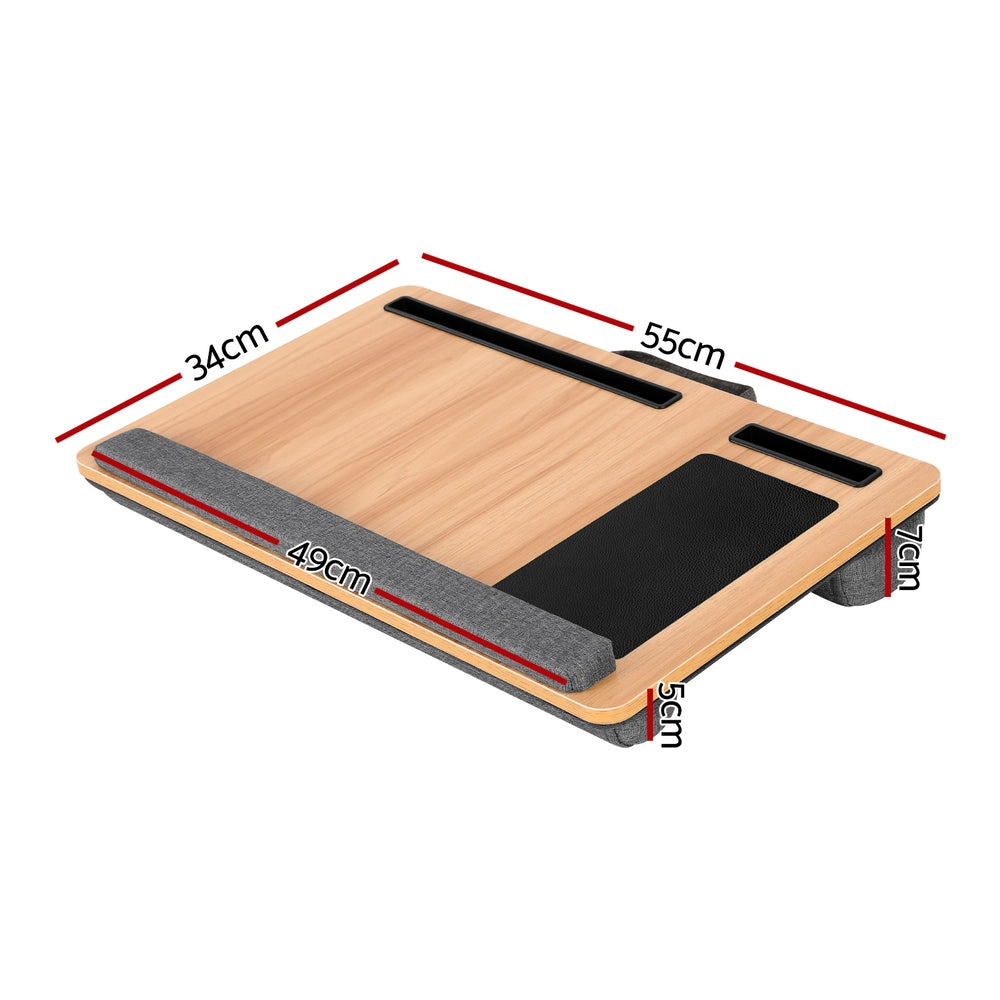 Artiss Lap Desk Laptop Desks Portable w/ Wrist-rest Phone Slot Mouse Pad 55CM Awezingly