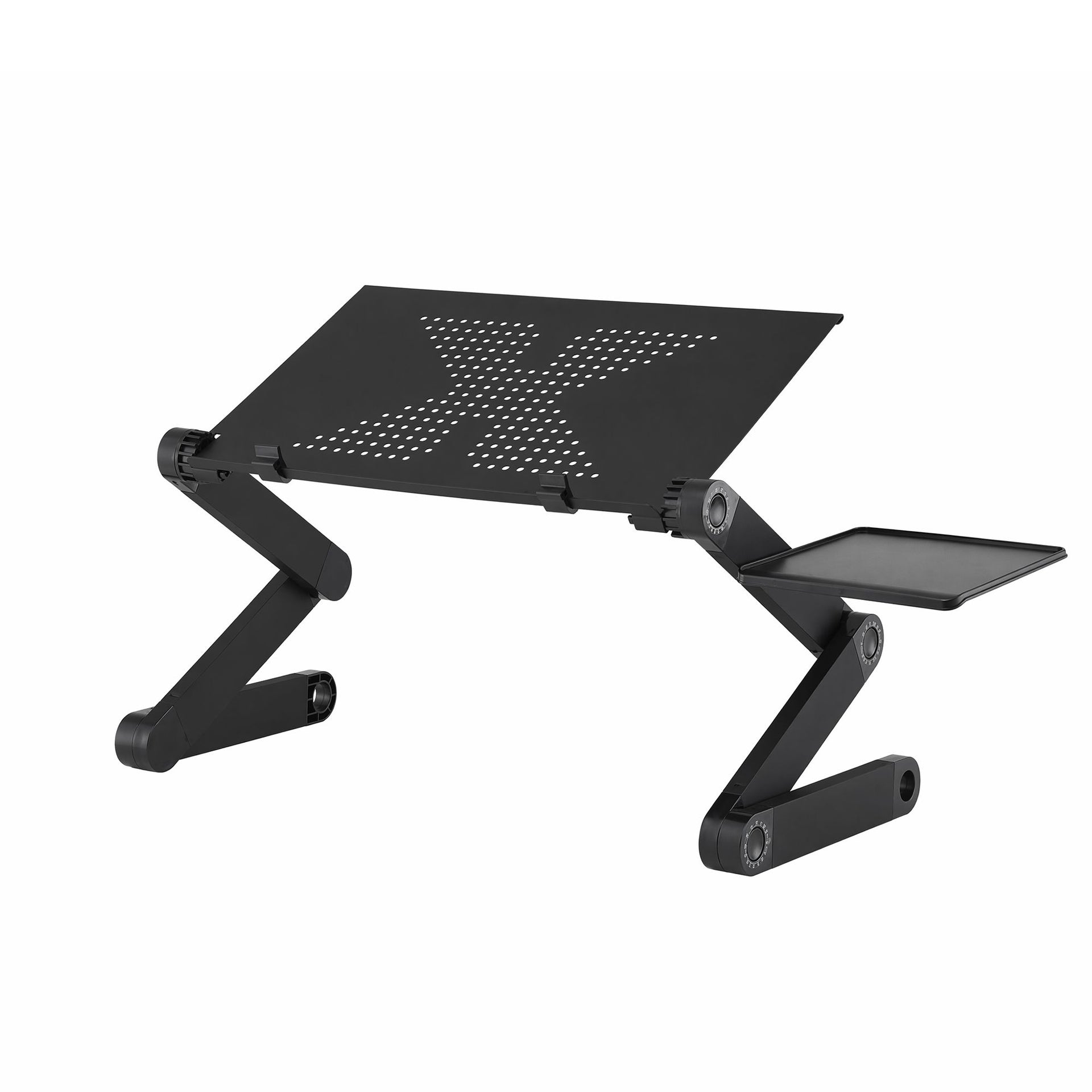 Artiss Laptop Stand Aluminium Computer Riser Foldable Lap Desk Bed Table Black Artiss