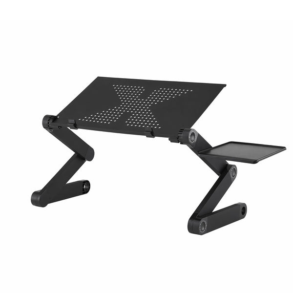 Artiss Laptop Stand Aluminium Computer Riser Foldable Lap Desk Bed Table Black Artiss