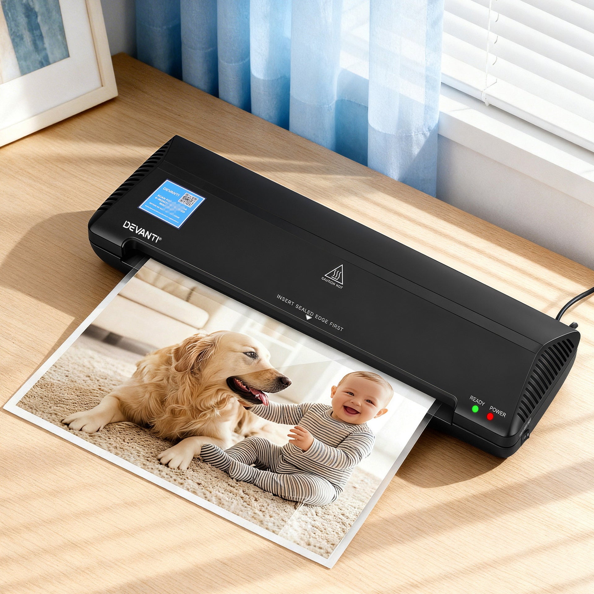 Devanti A3 Laminator Machine, Hot & Cold Thermal Fast Lamination Anti-Jam Laminator for Office School Home Document Photo Card Handmade A3 A4 A5 A6, Black Awezingly
