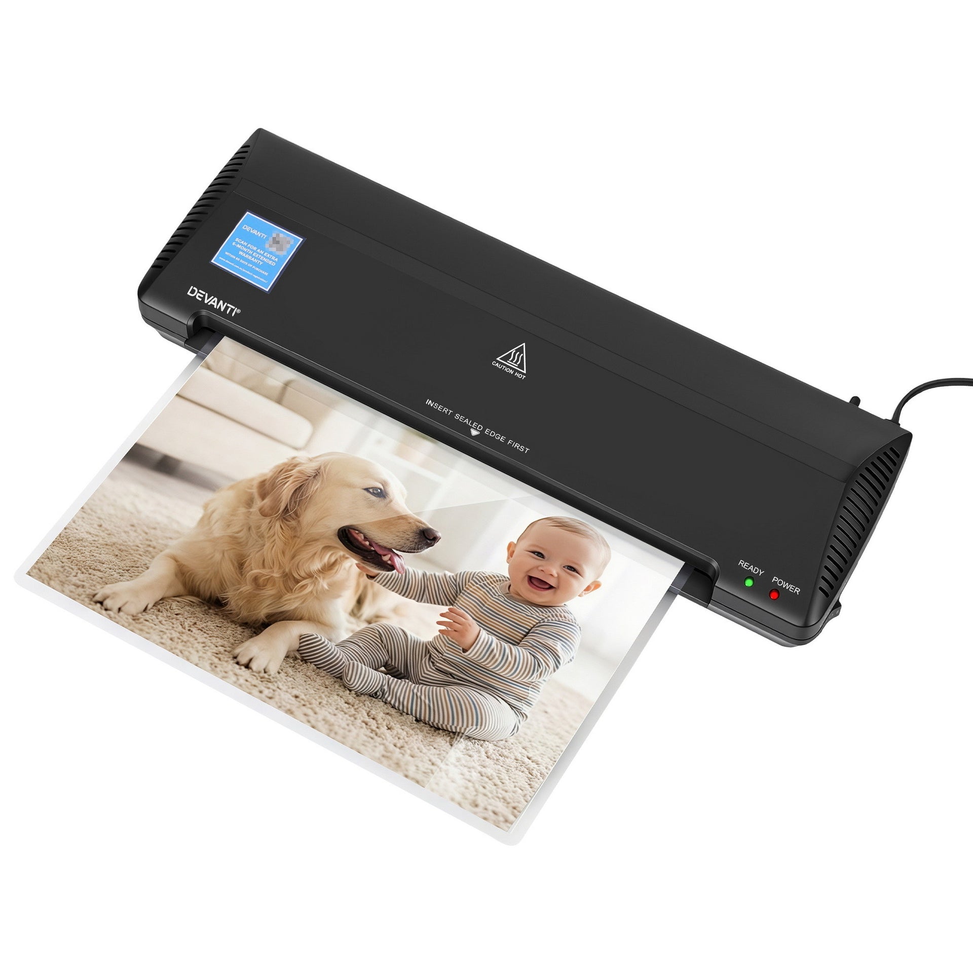 Devanti A3 Laminator Machine, Hot & Cold Thermal Fast Lamination Anti-Jam Laminator for Office School Home Document Photo Card Handmade A3 A4 A5 A6, Black Awezingly