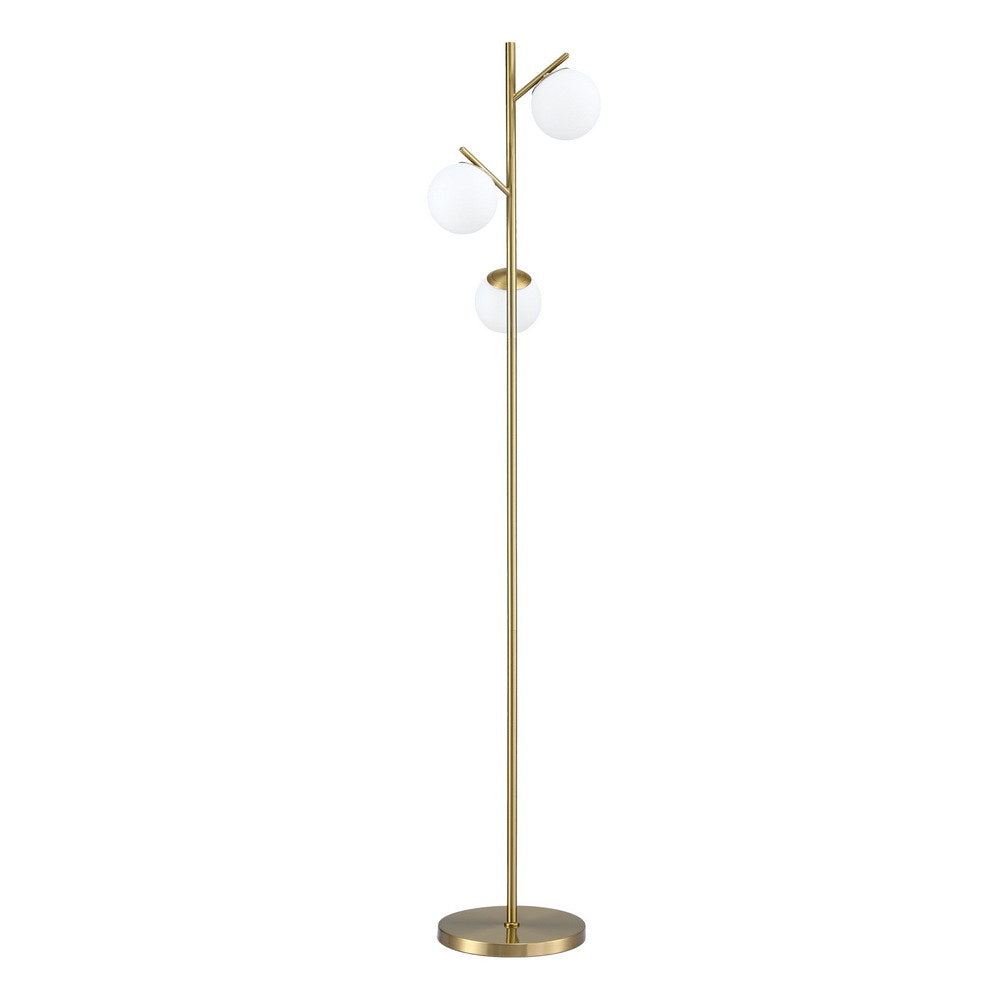 Artiss 3-Light Tree Floor Lamp 165cm Tall Standing Light with Sphere Glass Shades for Modern Homes Awezingly