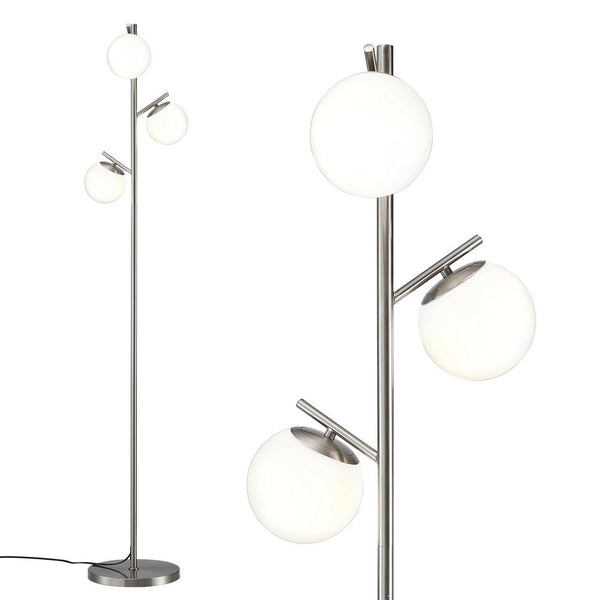 Artiss 3-Light Tree Floor Lamp 165cm Tall Standing Light with Sphere Glass Shades for Modern Homes Awezingly