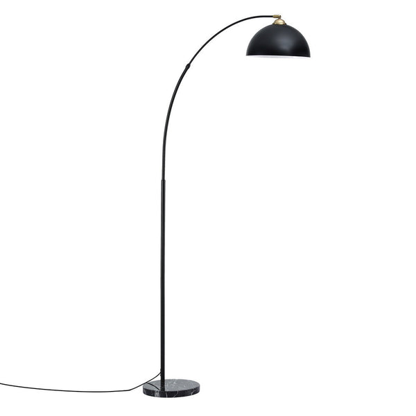 Artiss Modern Arched Floor Lamp Black Standing Heavy-Duty Marble Base for Living Room Bedroom Awezingly