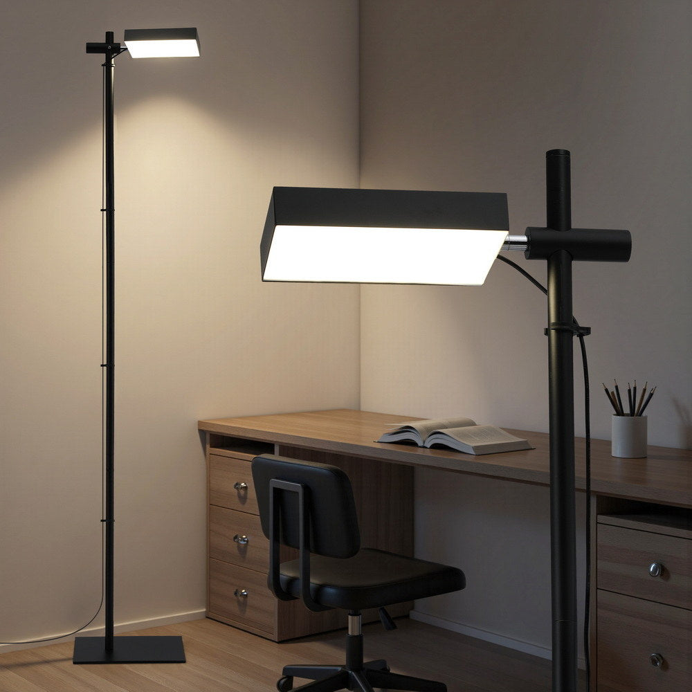 Artiss LED Floor Lamp, Modern Reading Lamp 360～ Rotating Adjustable Light Head,12W Standing Lamp for Living Room, Bedroom Office Awezingly