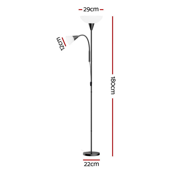 Artiss Floor Lamp Mother and Child Modern Home Living Room Office Reading Black Artiss