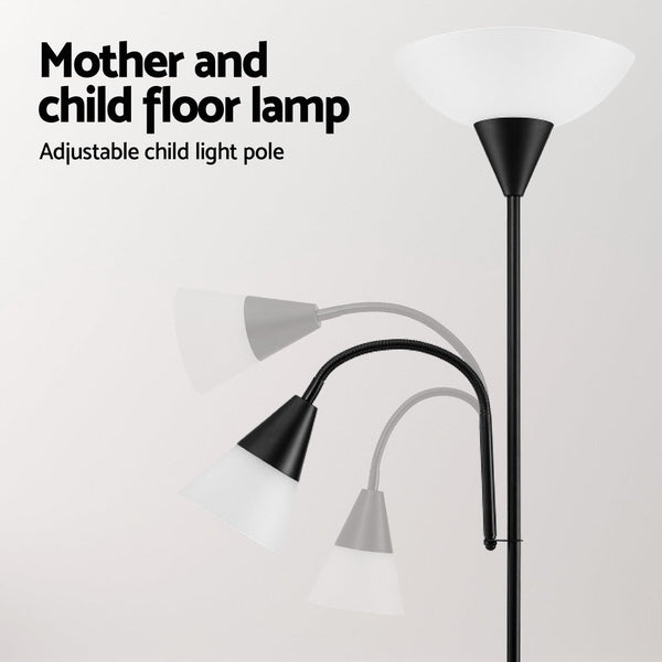 Artiss Floor Lamp Mother and Child Modern Home Living Room Office Reading Black Artiss