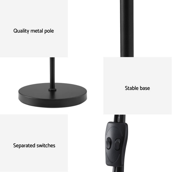 Artiss Floor Lamp Mother and Child Modern Home Living Room Office Reading Black Artiss