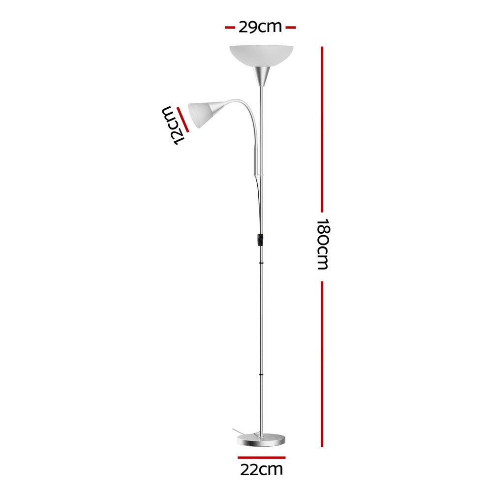 Artiss Floor Lamp Mother and Child Modern Home Living Room Office Reading Silver Artiss