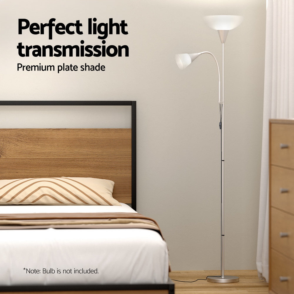 Artiss Floor Lamp Mother and Child Modern Home Living Room Office Reading Silver Artiss