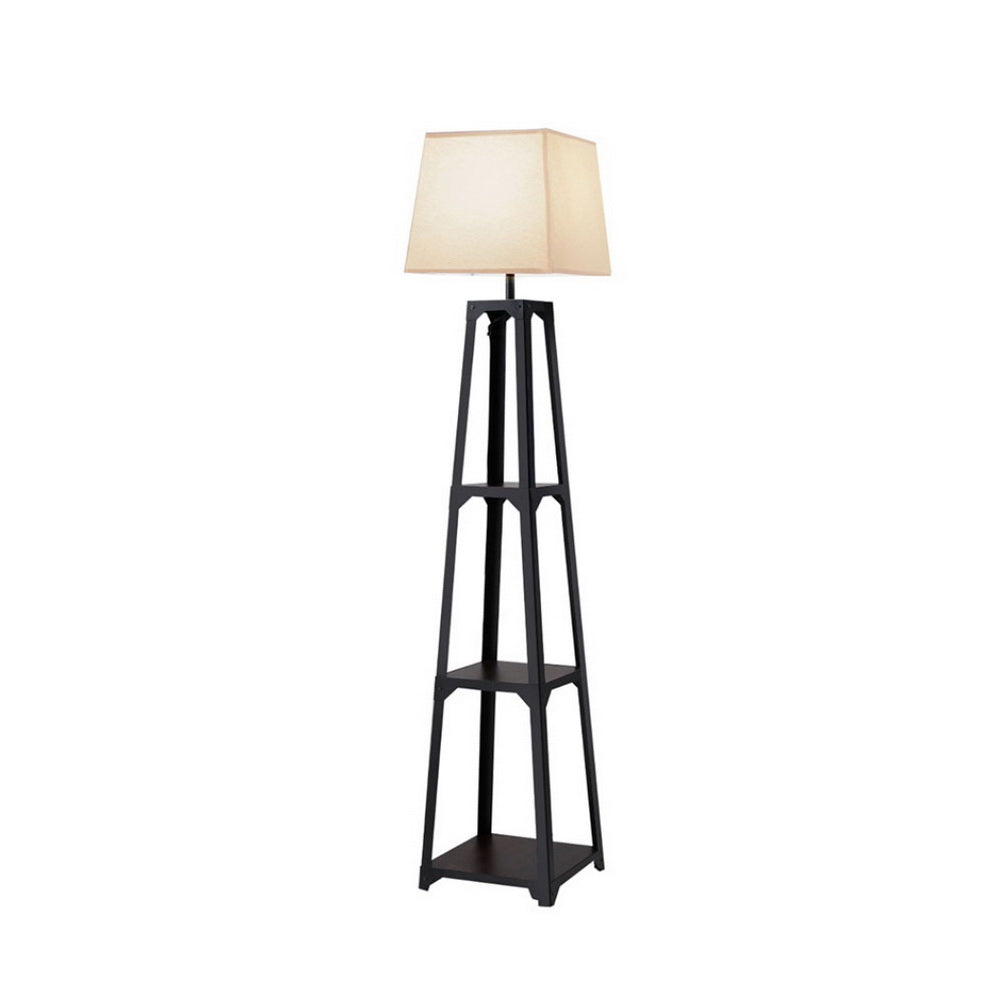 Artiss Floor Lamp 3 Tier Shelf Storage LED Light Stand Home Room Vintage White Artiss