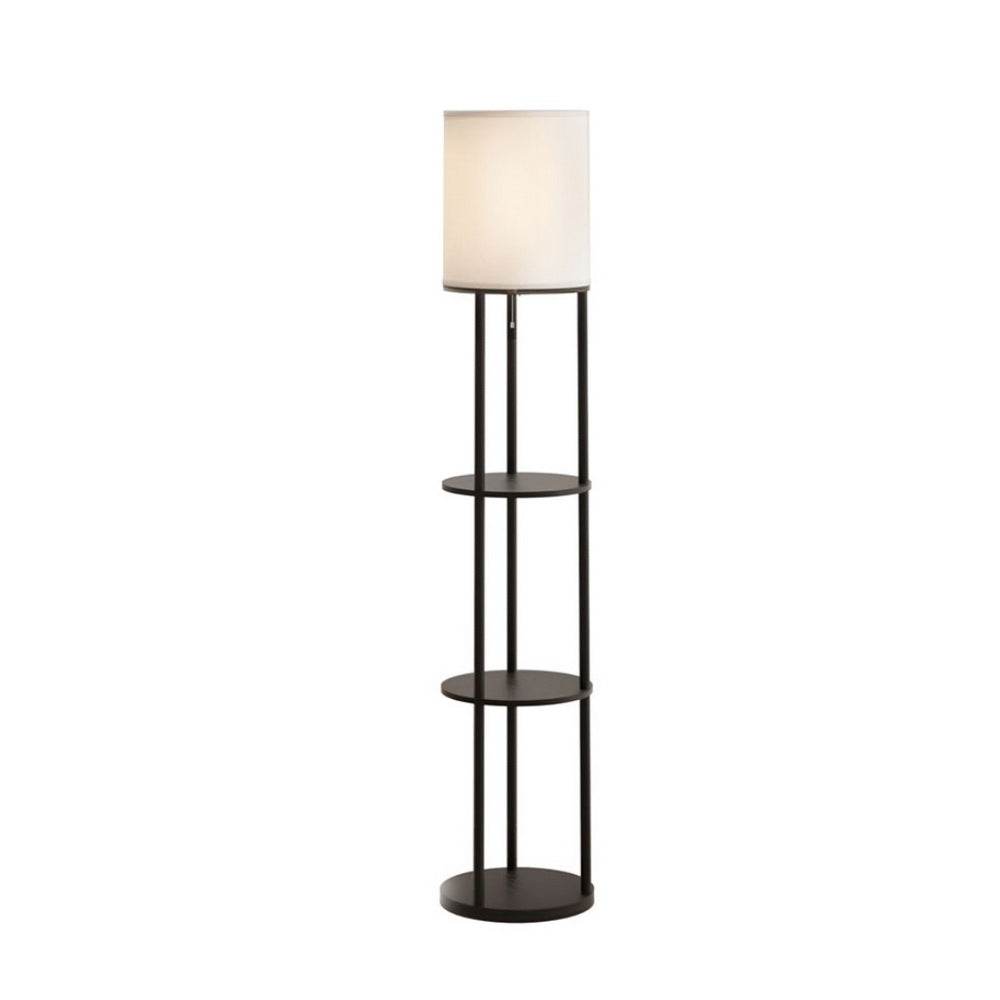 Artiss Floor Lamp 3 Tier Shelf Storage LED Light Stand Home Room Vintage Round Artiss