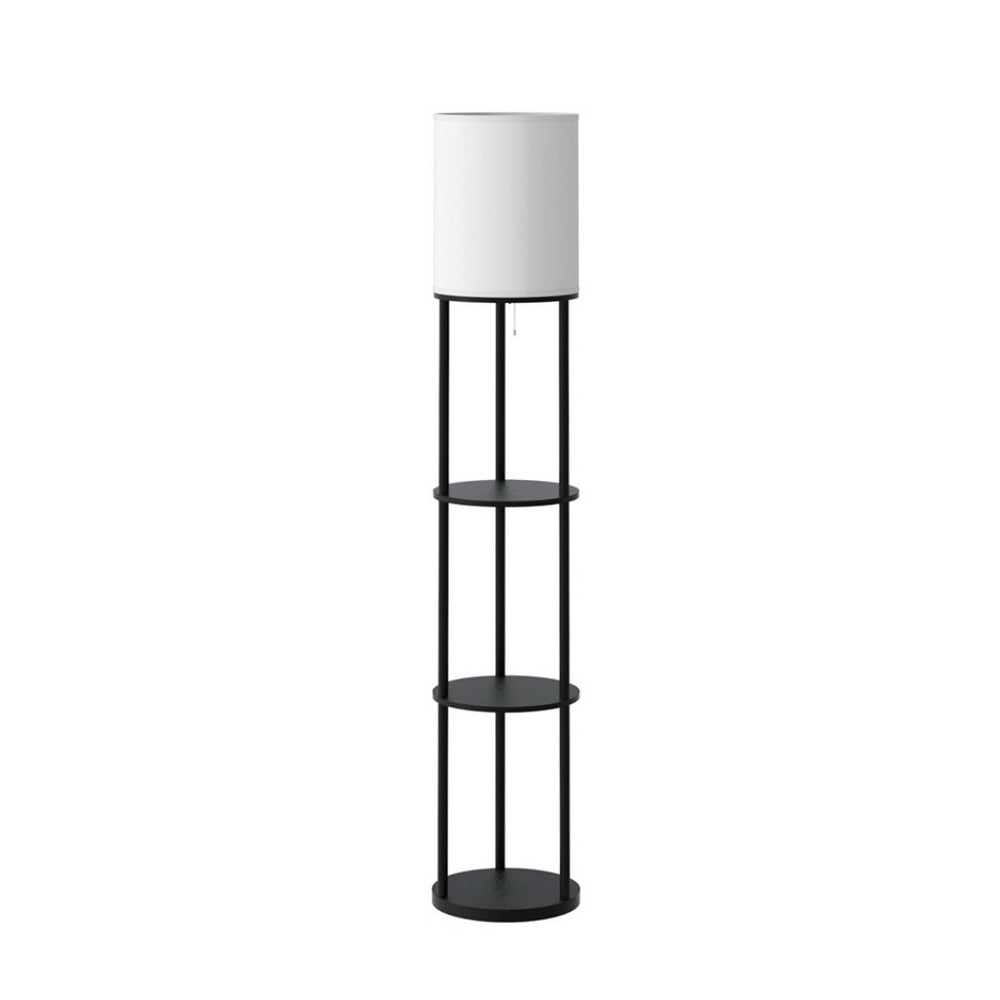 Artiss Floor Lamp 3 Tier Shelf Storage LED Light Stand Home Room Vintage Round Artiss