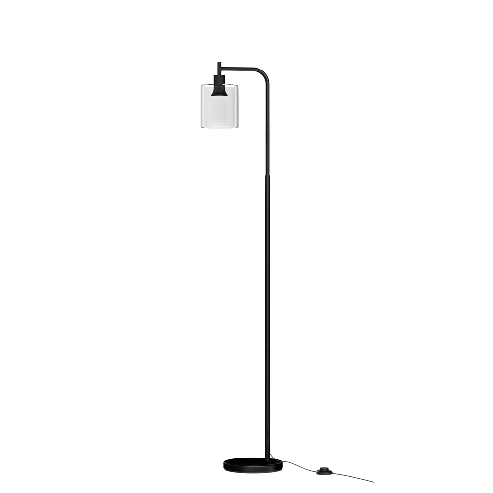 Artiss Floor Lamp Light Stand Modern Home Living Room Office Reading Glass Shade Black Artiss