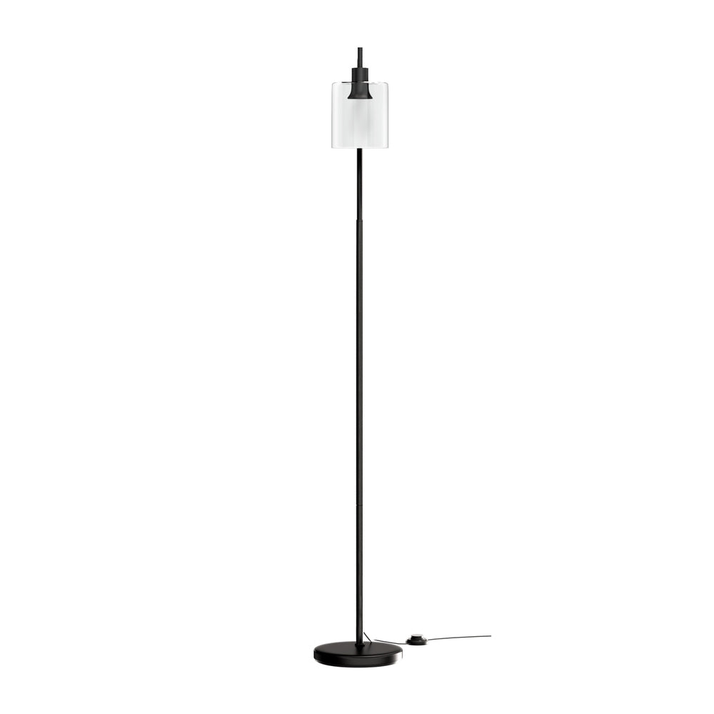 Artiss Floor Lamp Light Stand Modern Home Living Room Office Reading Glass Shade Black Artiss