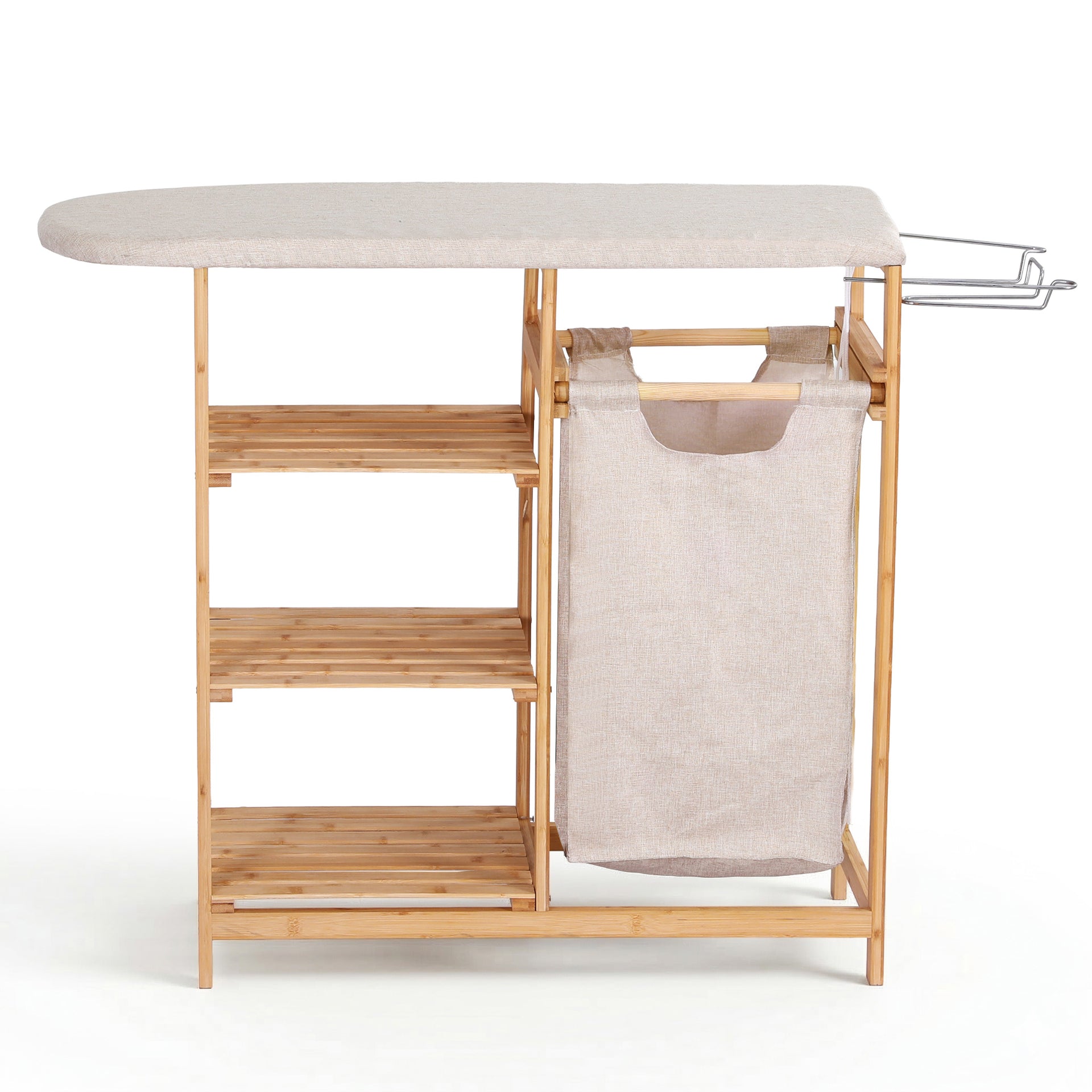 Artiss Laundry Basket Hamper with Ironing Board Bamboo Awezingly