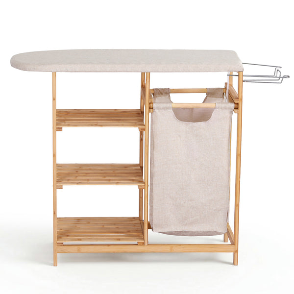 Artiss Laundry Basket Hamper with Ironing Board Bamboo Awezingly