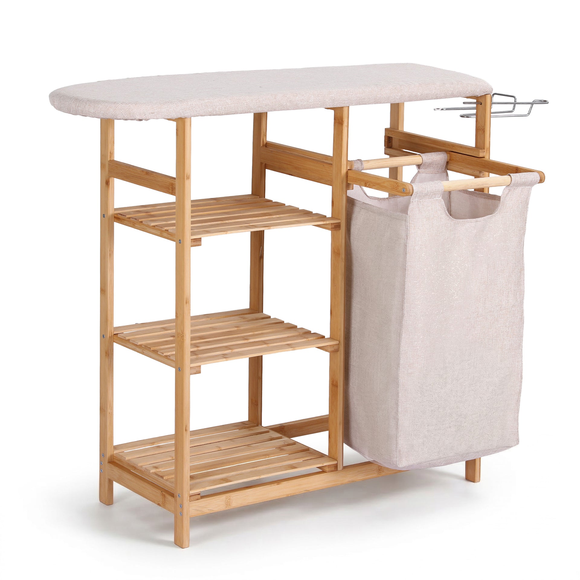 Artiss Laundry Basket Hamper with Ironing Board Bamboo Awezingly