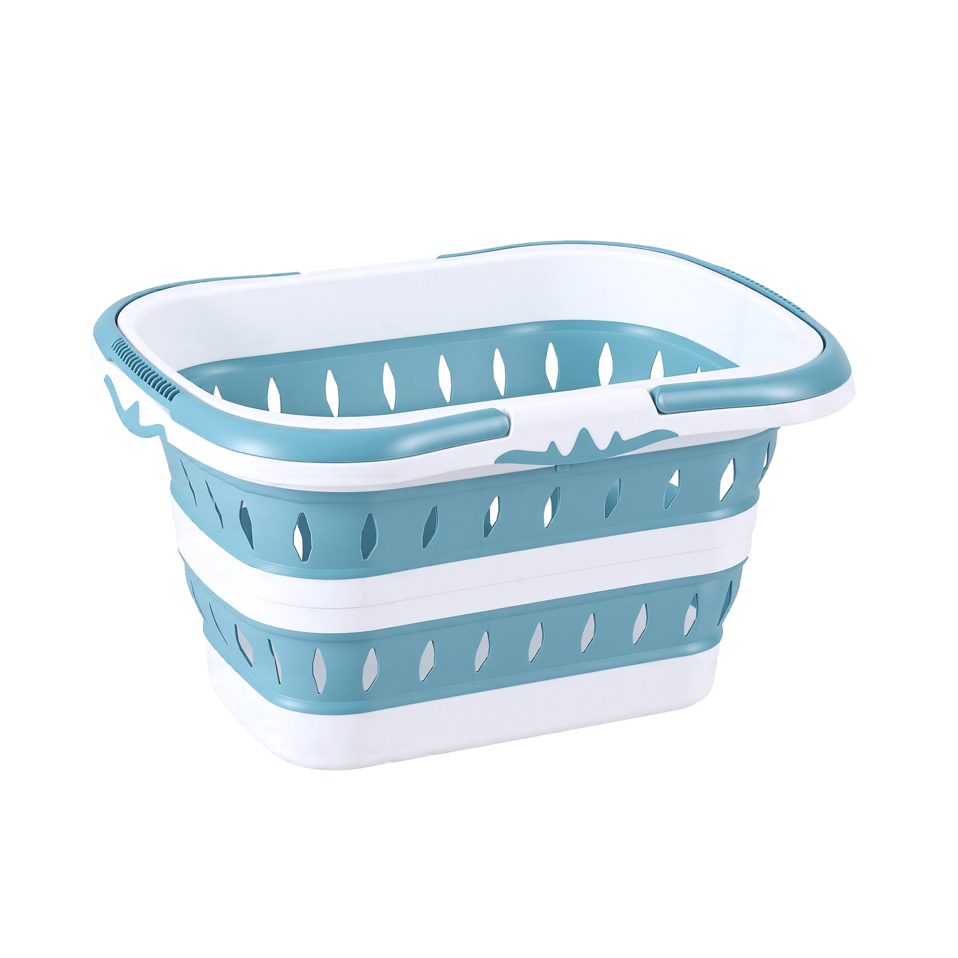 Artiss Laundry Basket Hamper Large Foldable Washing Clothes Storage Organiser Blue Awezingly