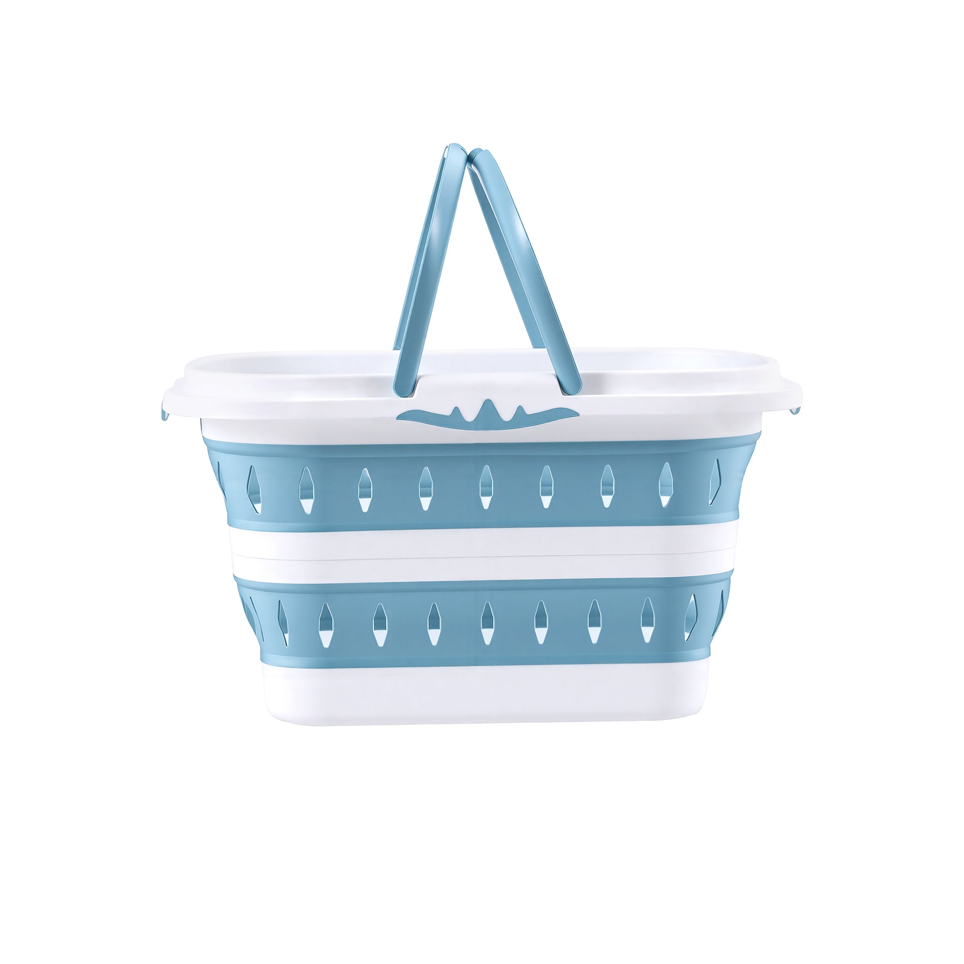 Artiss Laundry Basket Hamper Large Foldable Washing Clothes Storage Organiser Blue Awezingly