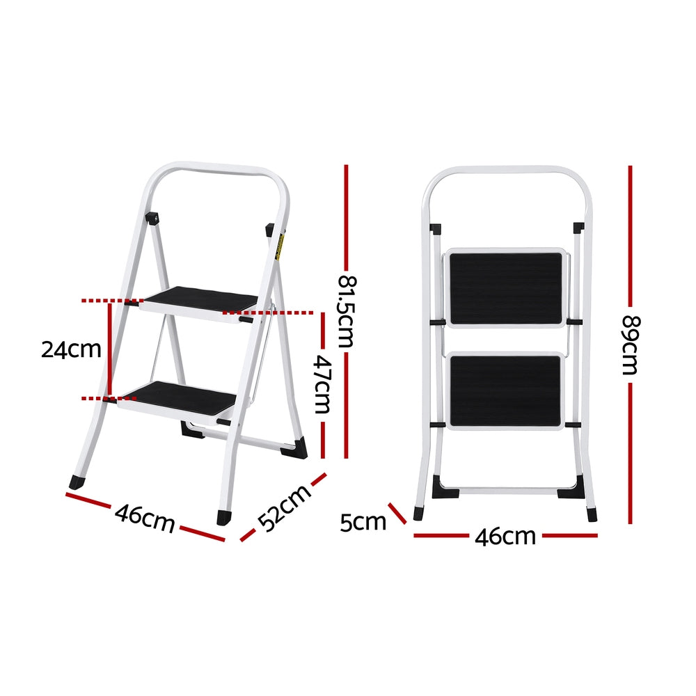 Giantz 2 Step Ladder Multi-Purpose Folding Steel Light Weight Platform Does not apply
