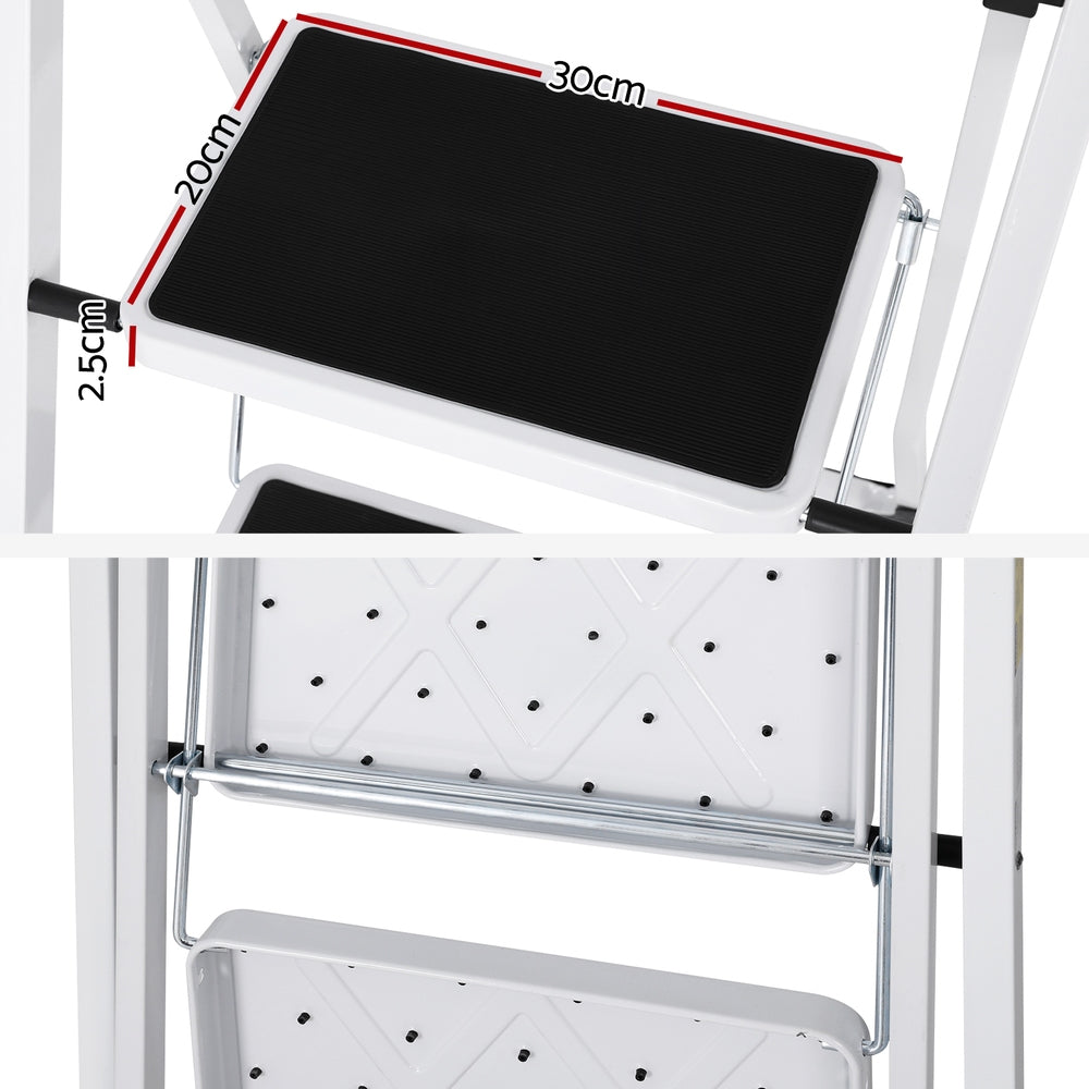 Giantz 2 Step Ladder Multi-Purpose Folding Steel Light Weight Platform Does not apply