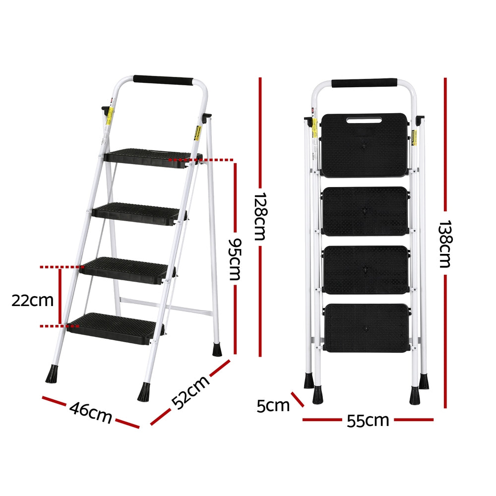 Giantz 4 Step Ladder Multi-Purpose Folding Steel Light Weight Platform Does not apply