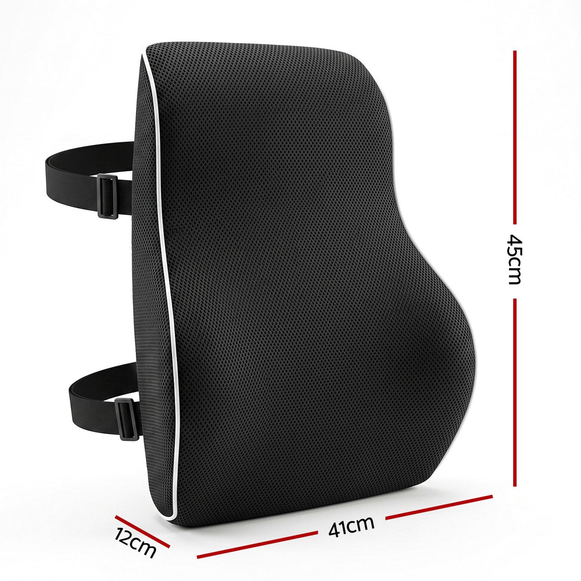 Artiss Ergonomic Lumbar Support Cushion for Office Chair and Car Memory Foam Lumbar Pillow for Back, Breathable Back Support Pillow with Adjustable Straps for Office Gaming Car Home Awezingly