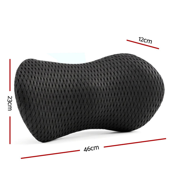 Artiss Lumbar Support Pillow for Office Chair and Car Ergonomic Memory Foam Lumbar Pillow for Lower Back, Breathable Back Support Pillow for Car Seat, Bed and Recliner Awezingly