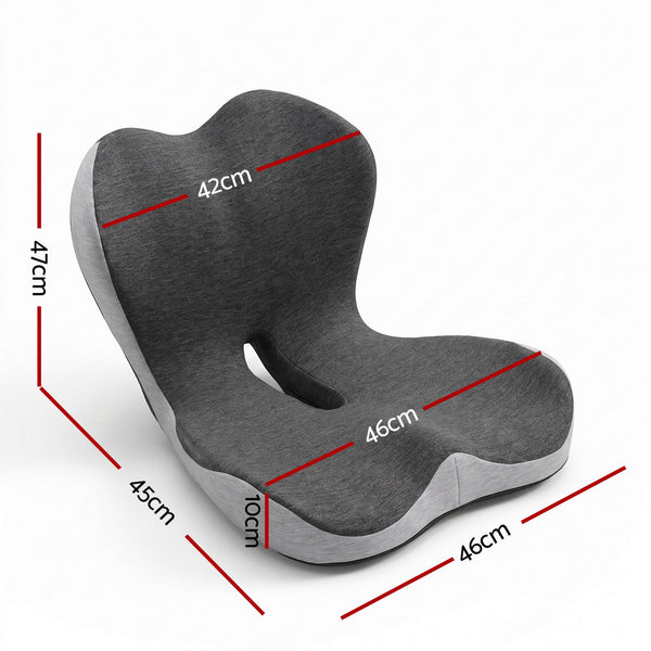 Artiss Ergonomic Seat Cushion with Lumbar Support for Office Chair, Memory Foam Coccyx and Lumbar Support Pad for Car Office Wheelchair Home Awezingly
