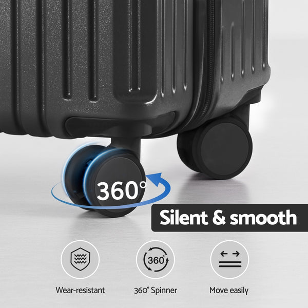 Wanderlite 2pcs Trunk Luggage Suitcase Travel Carry On TSA Lock 12