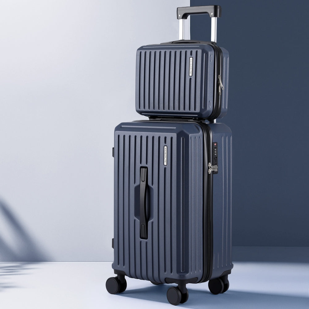 Wanderlite 2pcs Trunk Luggage Suitcase Travel Carry On TSA Lock 12