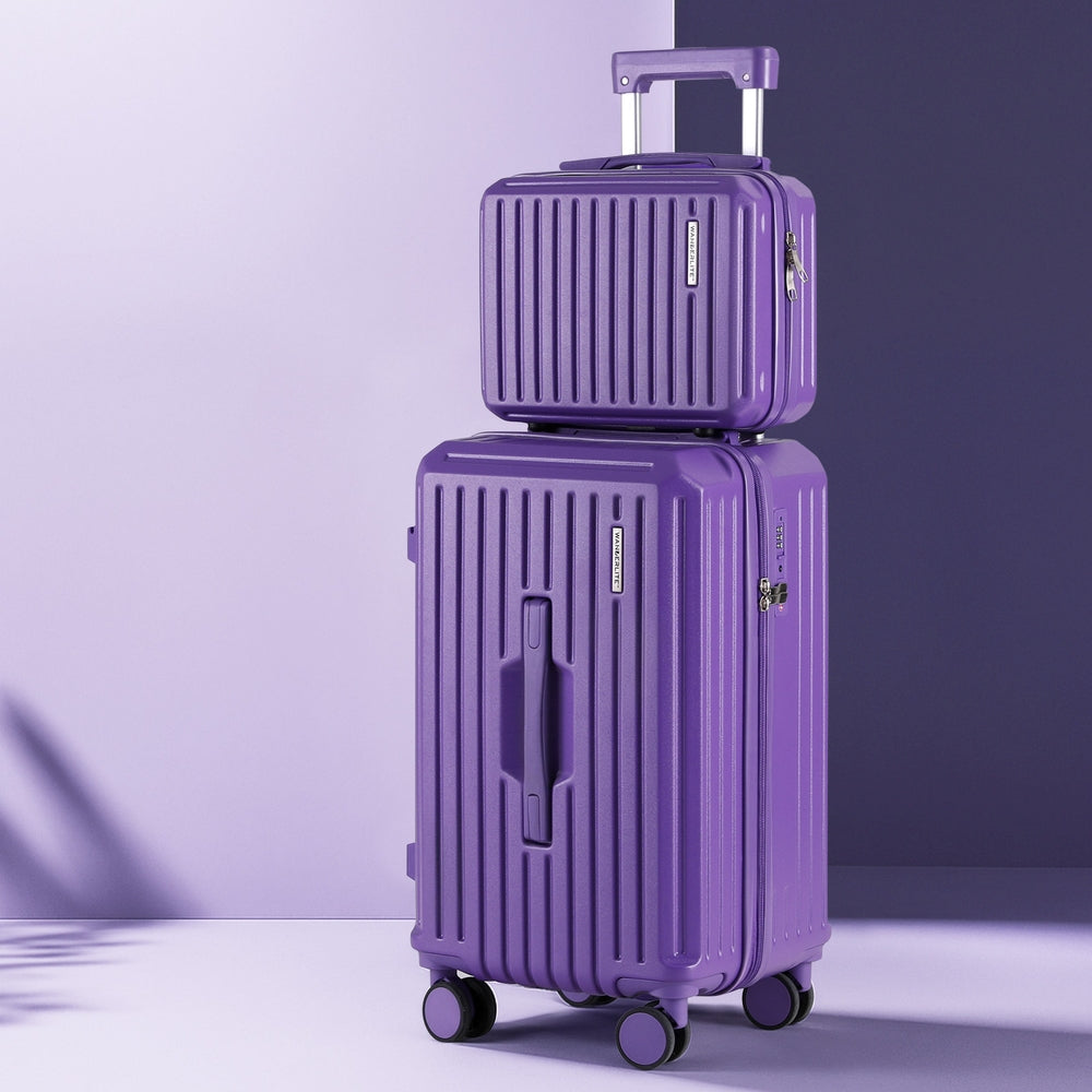 Wanderlite 2pcs Trunk Luggage Suitcase Travel Carry On TSA Lock 12