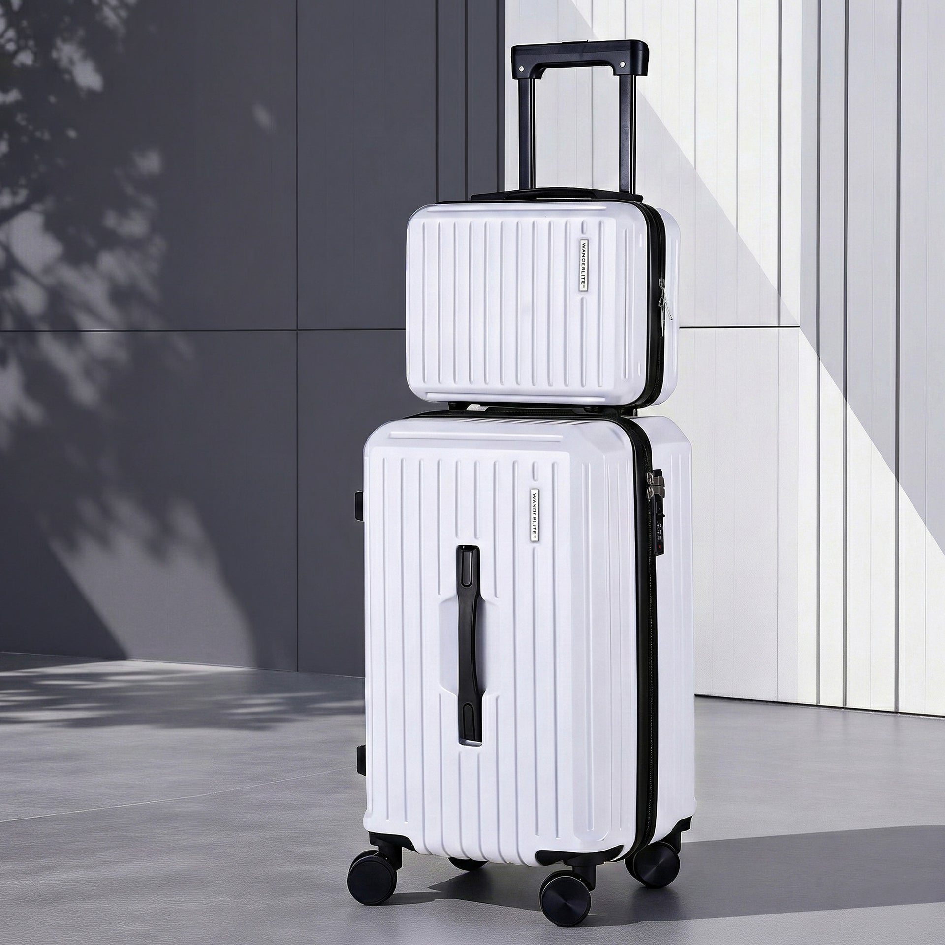 Wanderlite 2pcs Trunk Luggage Suitcase Travel Carry On TSA Lock 12
