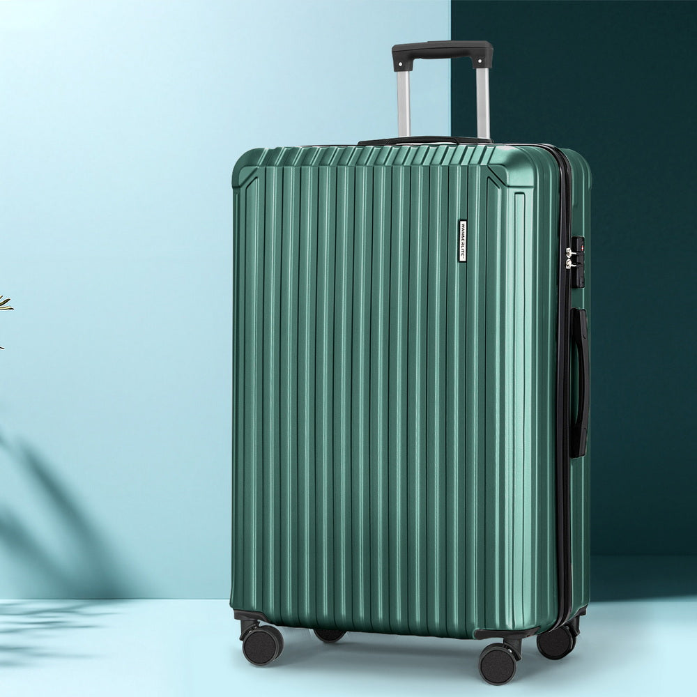 Wanderlite 28'' Luggage Travel Suitcase Set TSA Carry On Hard Case Green Wanderlite