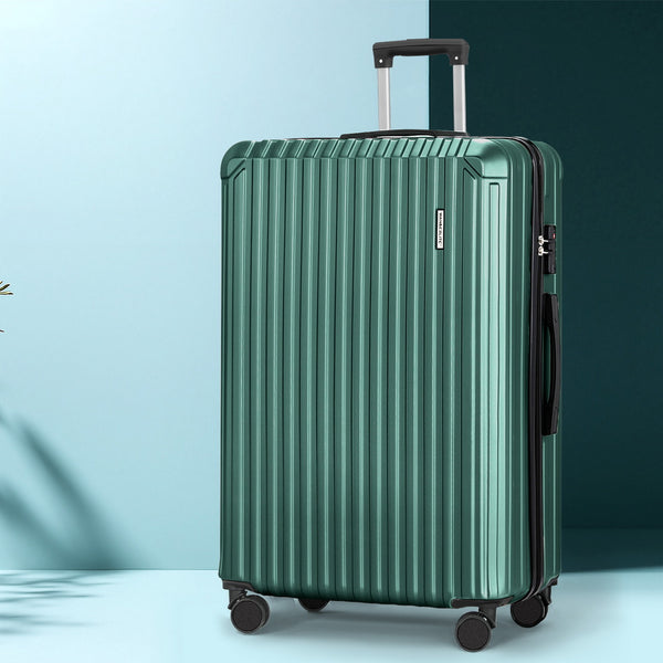 Wanderlite 28'' Luggage Travel Suitcase Set TSA Carry On Hard Case Green Wanderlite