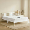 Giselle Double Mattress with Artiss Wooden Bed Frame Natural Pine Timber Base