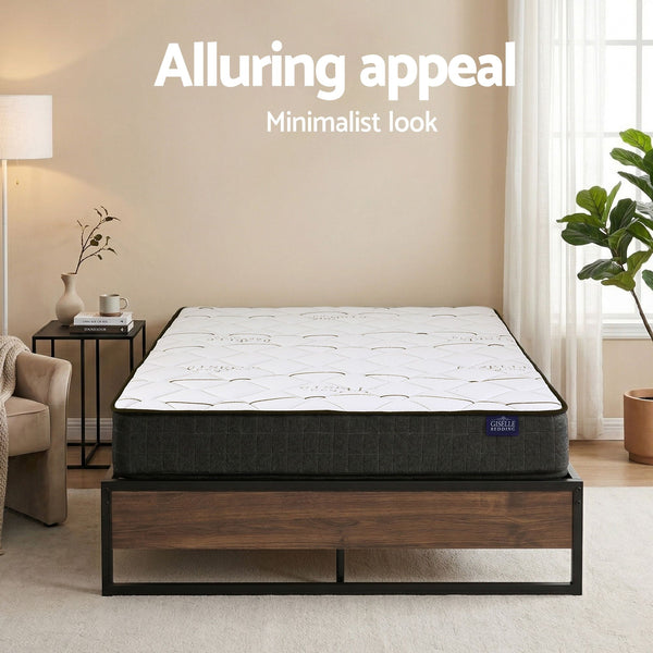 Giselle Double Mattress 16cm and Artiss Metal Bed Frame Set for Guest Rooms Studios Awezingly