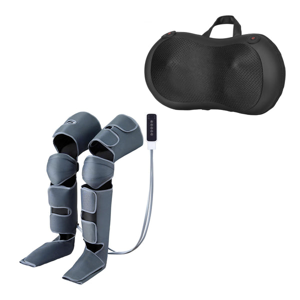 Livemor Leg Foot Massager Air Compression With Back Neck Massager Heat Awezingly