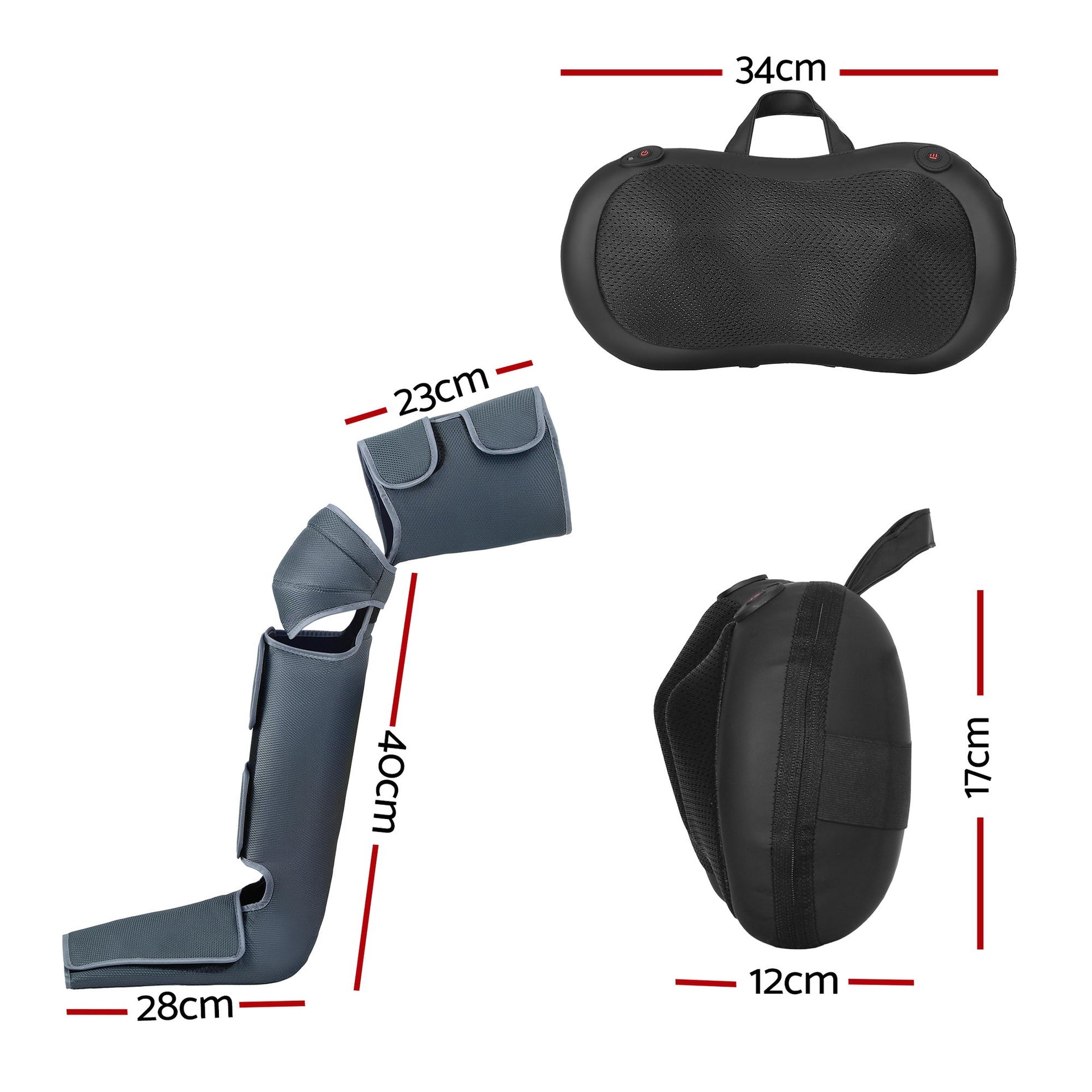 Livemor Leg Foot Massager Air Compression With Back Neck Massager Heat Awezingly