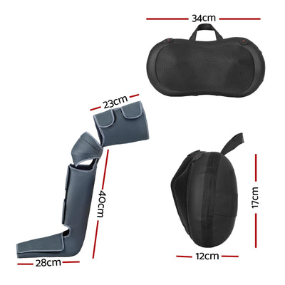 Livemor Leg Foot Massager Air Compression With Back Neck Massager Heat